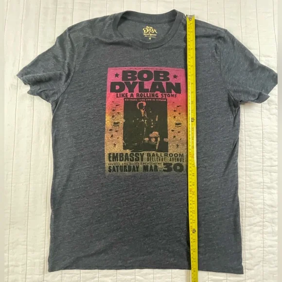 Lucky Brand Bob Dylan Gray Graphic Tee Medium - Picture 6 of 7
